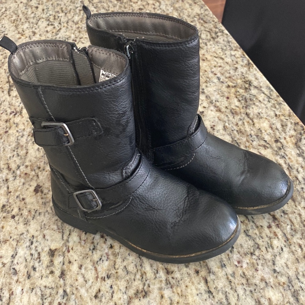 Girls Carters boots, size 12, black